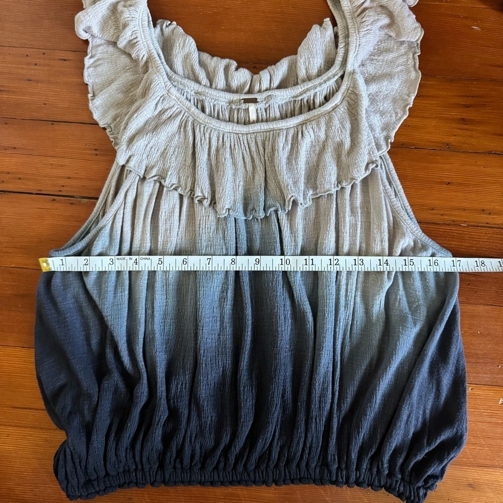 Free People Cora Lee Ombre Ruffle Top – Size Small - Picture 11 of 12